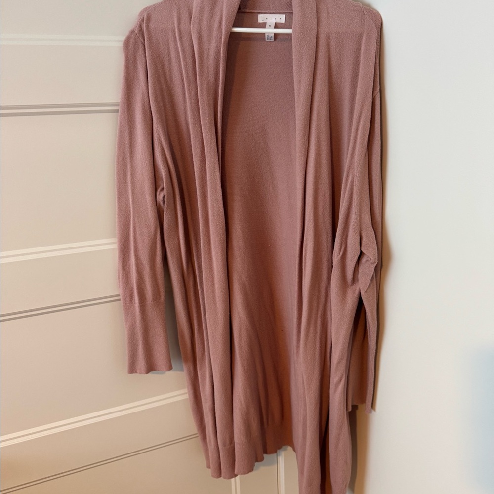 Leith Mauve Open Front Cardigan